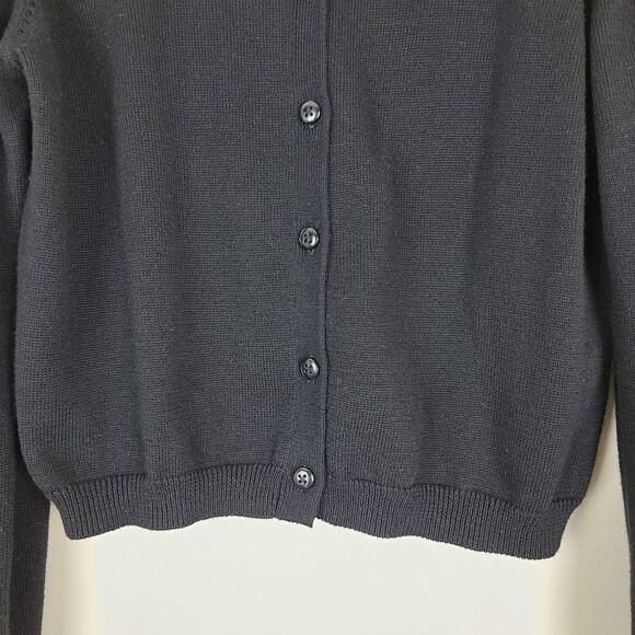 The Children's Place Girl's Black Embellished Neck Cardigan Sweater Large - Picture 4 of 13